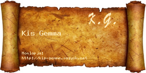 Kis Gemma névjegykártya